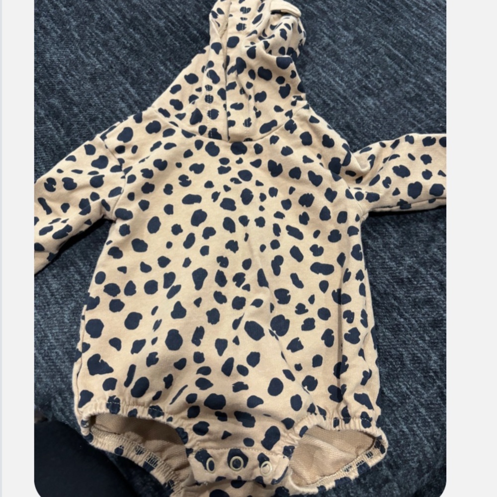 Carter's Tan and Black Spotted Bodysuit